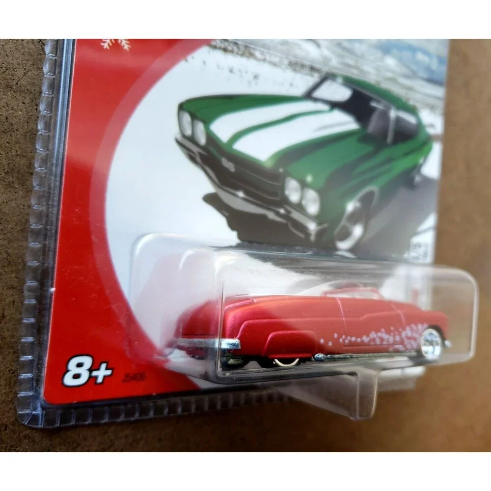 VTG 2005 Hot Wheels 1949 MERC CONVERTIBLE RED Holiday Rods 3/5 1:64 Chrome RRMAG